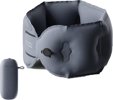Inflatable portable neck pillow